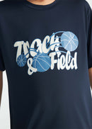 Camiseta Infantil Masculina Manga Curta Thermodry Basquete - AZUL